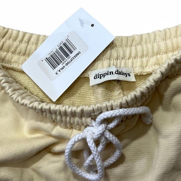 Dippin Daisys NWT Baby Yellow Gia Cotton Lounge Shorts Size S Made In USA - Picture 2 of 5